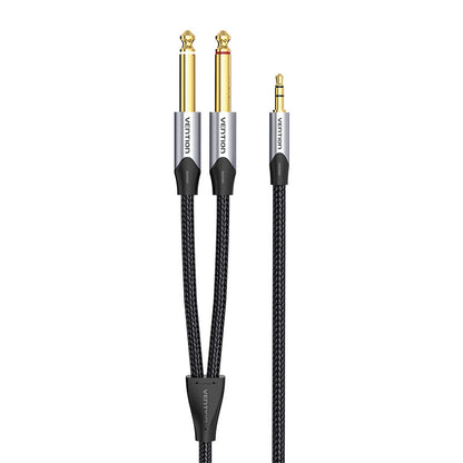 Audio cable mini jack 3.5mm to 2x jack 6.35mm male Vention BARHK 8m_1