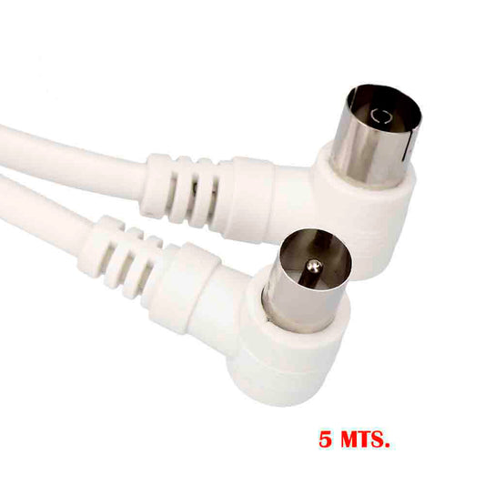 Prolongador tv-video curvo 9,5mm, 5m embalado branco_0