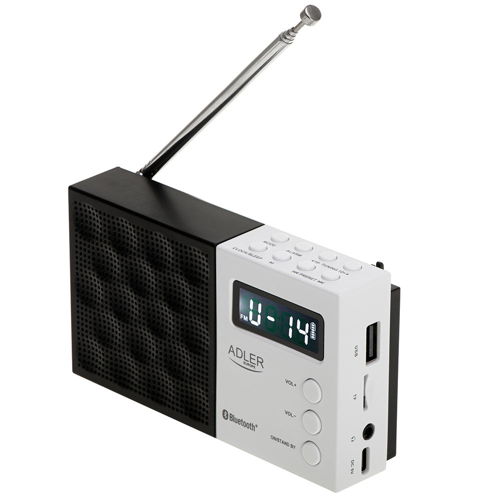 RÃ¡dio digital pll am/fm ad 1908, 15,5 x 5 x 10,5 cm_0