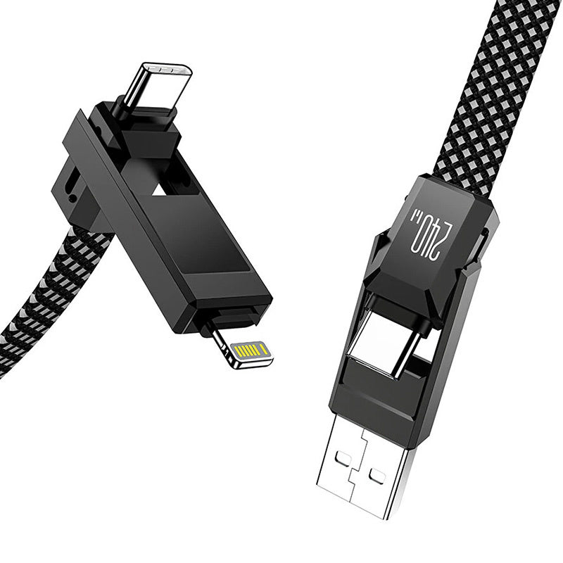 Blitzwolf BW-HDC7 4-in-1 USB+C+Lightning cable 240W 1.2m (black)_3