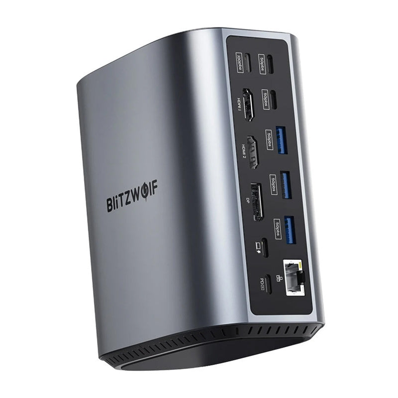 Blitzwolf BW-TH15 17in1 Docking Station 2xHD+DP+4xC+3xUSB 3.0+USB 3.1+C 3.2+C PD+RJ45+micro SD+SD+3.5mm Audio_2