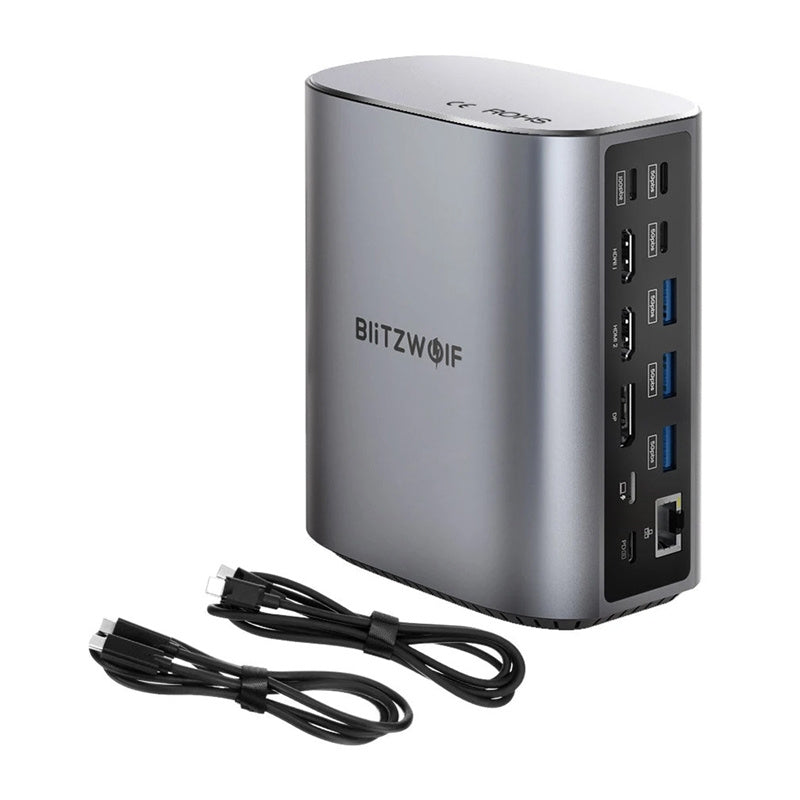 Blitzwolf BW-TH15 17in1 Docking Station 2xHD+DP+4xC+3xUSB 3.0+USB 3.1+C 3.2+C PD+RJ45+micro SD+SD+3.5mm Audio_1