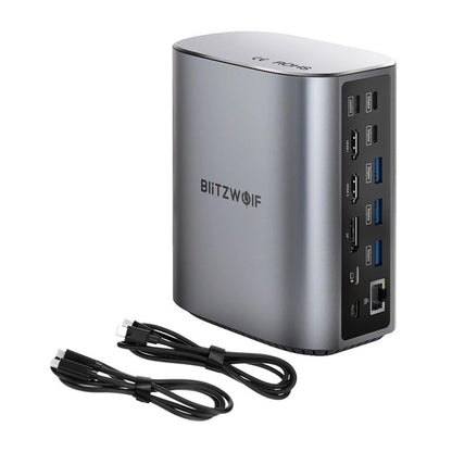 Blitzwolf BW-TH15 17in1 Docking Station 2xHD+DP+4xC+3xUSB 3.0+USB 3.1+C 3.2+C PD+RJ45+micro SD+SD+3.5mm Audio_1