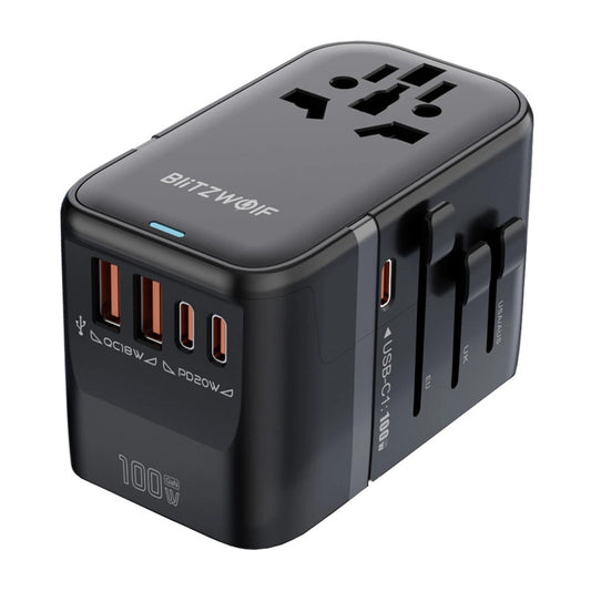 Blitzwolf BW-TA2 5-in-1 Travel Adapter 2xUSB PD + 2xC QC + C GaN 100W_0