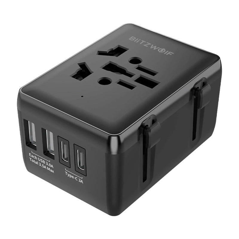 Blitzwolf BW-TA1 4-in-1 Travel Adapter 2xUSB + C + PD 20W_1