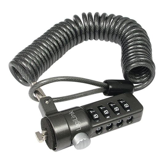 Cabo antirroubo para portÃ¡til com combinaÃ§Ã£o de 4 dÃ­gitos preto logilink_0