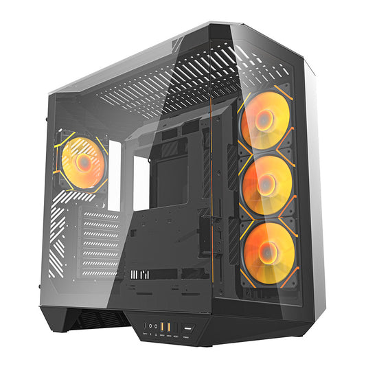 Darkflash DY470 computer case (black) + 4 fans + GPU bracket_0