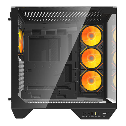 Darkflash DY470 computer case (black) + 4 fans + GPU bracket_1