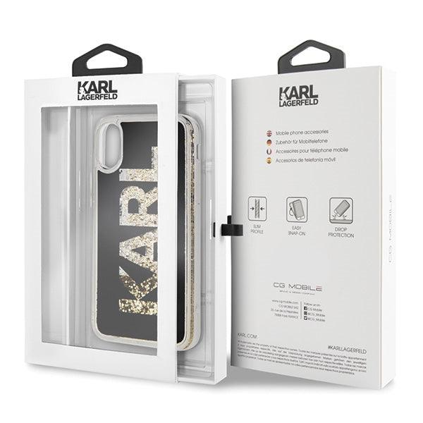 Karl Lagerfeld Karl Logo Glitter iPhone X/Xs Case - Black_6
