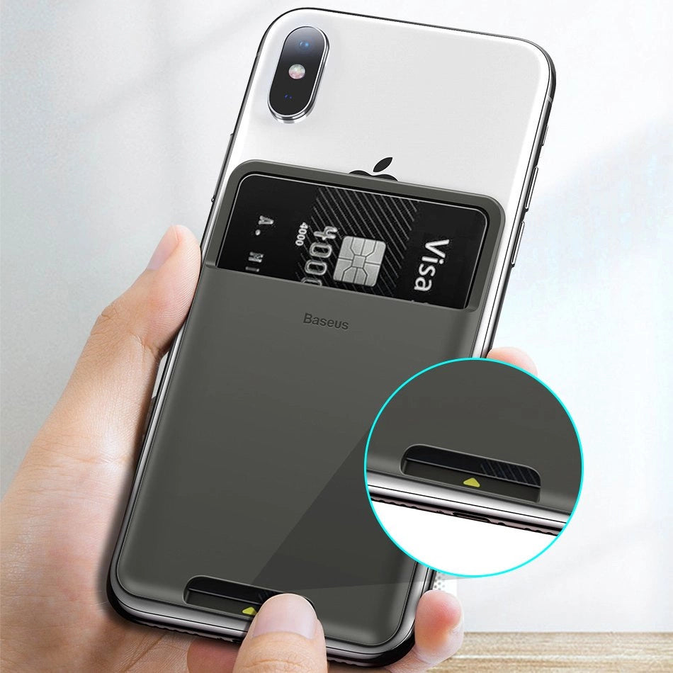 Baseus self-adhesive card case for phone documents gray (ACKD-B0G)_7