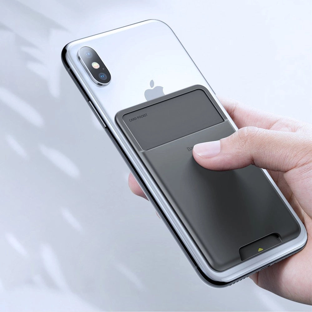 Baseus self-adhesive card case for phone documents gray (ACKD-B0G)_8
