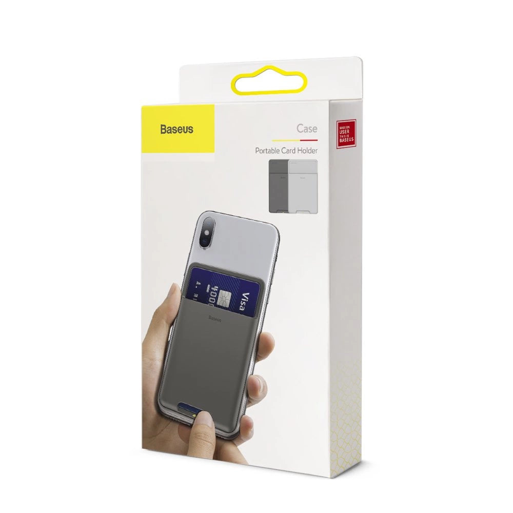 Baseus self-adhesive card case for phone documents gray (ACKD-B0G)_14