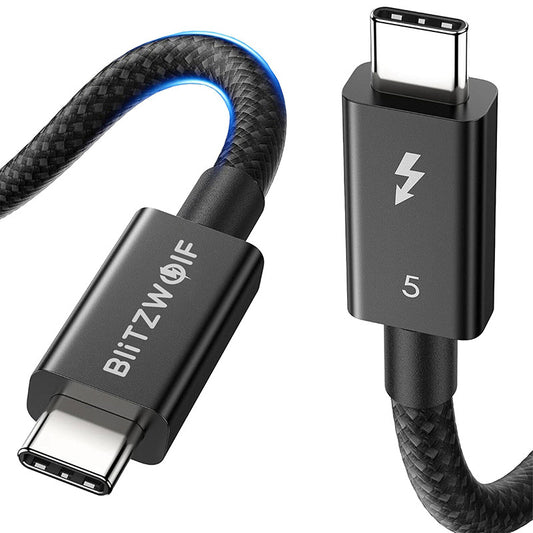 BlitzWolf BW-HDC8 240W USB-C to USB-C cable, 0,.5m (black)_0