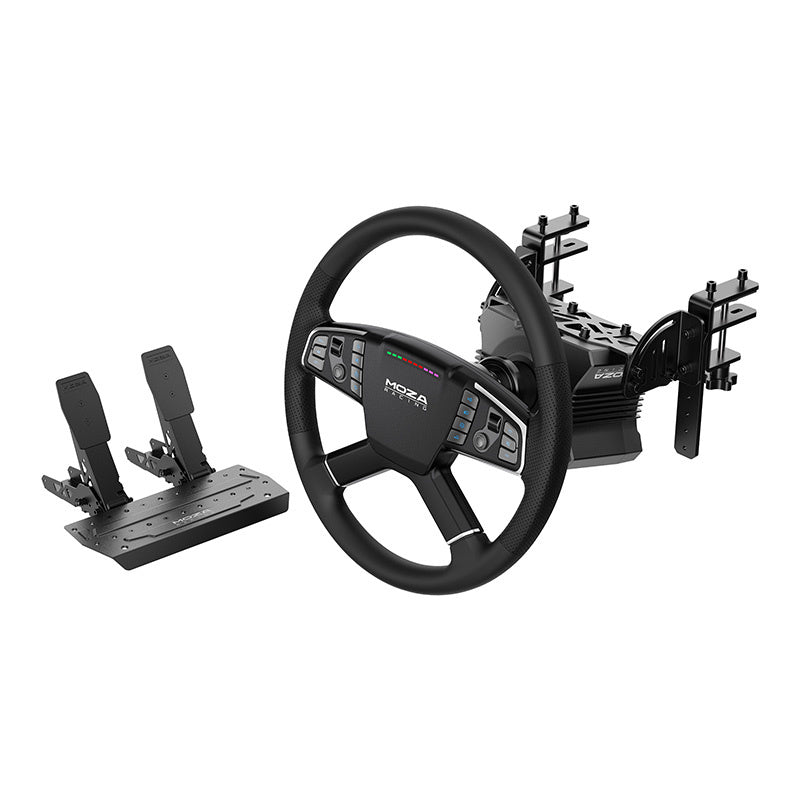 Gaming set - R5 base + TSW truck steering wheel + SRP-Lite pedals + Moza Racing RS071 clamps (PC)_0