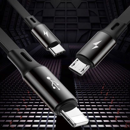 Baseus Golden Loop 3in1 extendable cable USB - micro USB / Lightning / USB-C 3.5A 35cm - 120cm black (CAMLT-JH01)_9