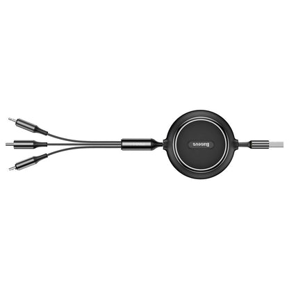 Baseus Golden Loop 3in1 extendable cable USB - micro USB / Lightning / USB-C 3.5A 35cm - 120cm black (CAMLT-JH01)_2