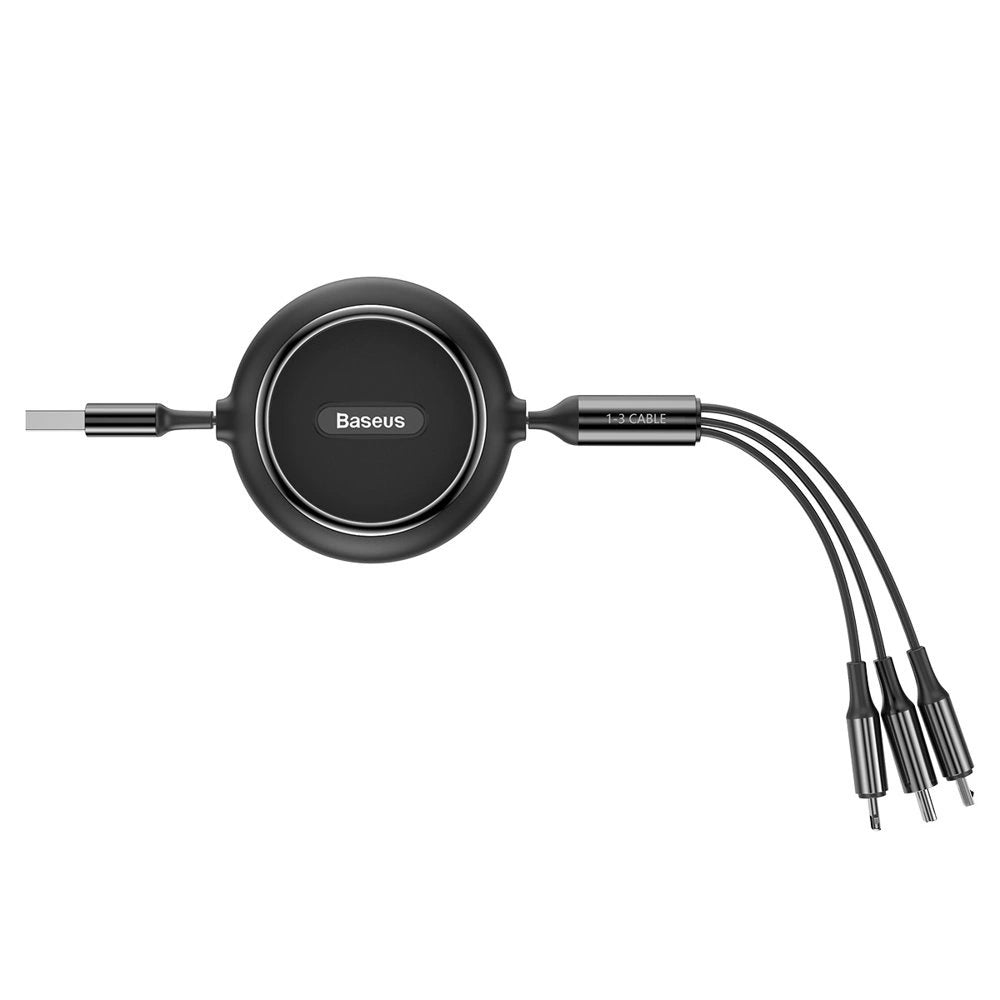 Baseus Golden Loop 3in1 extendable cable USB - micro USB / Lightning / USB-C 3.5A 35cm - 120cm black (CAMLT-JH01)_4