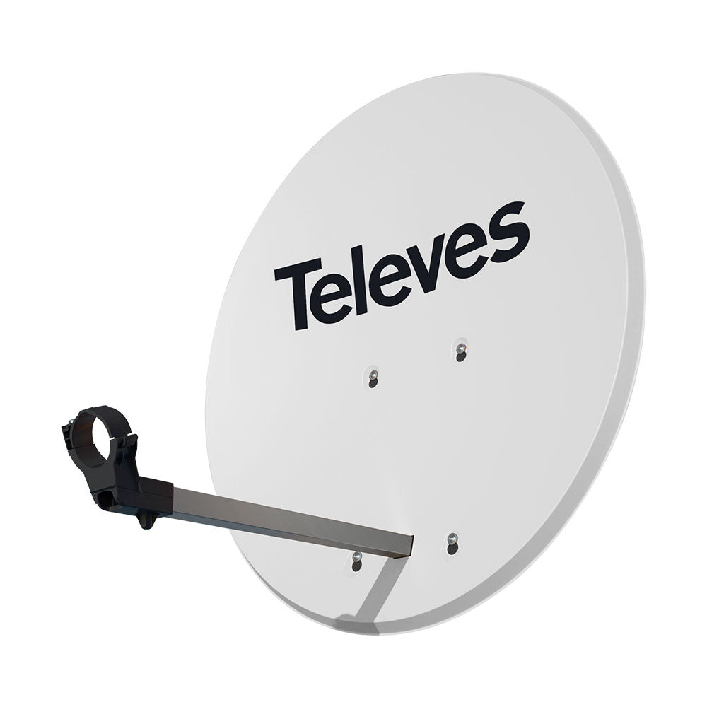 Antena parabÃ³lica Ã¸63cm offset disco aluminio cor branco televes_0