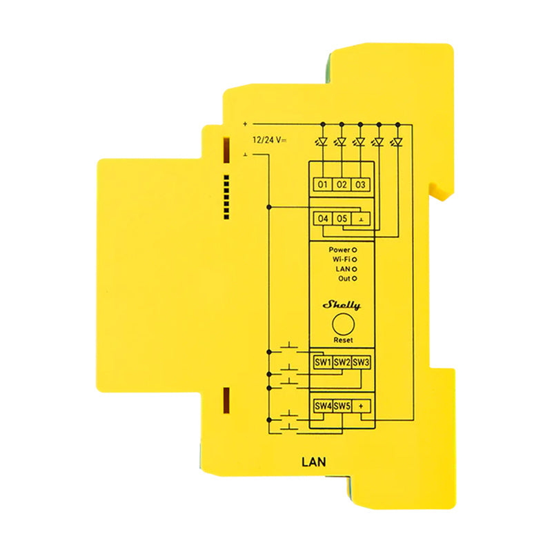 Shelly RGBWW Pro WiFi 5-Channel DIN Rail Lighting Controller_3