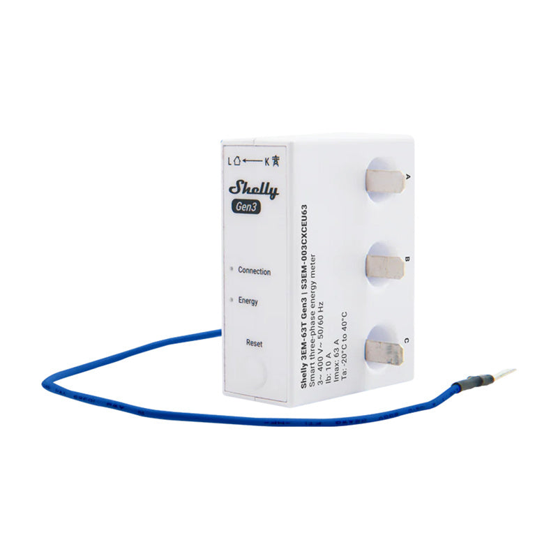 Shelly 3EM-63T Gen3 1/3-channel WiFi energy meter (flat terminal)_0