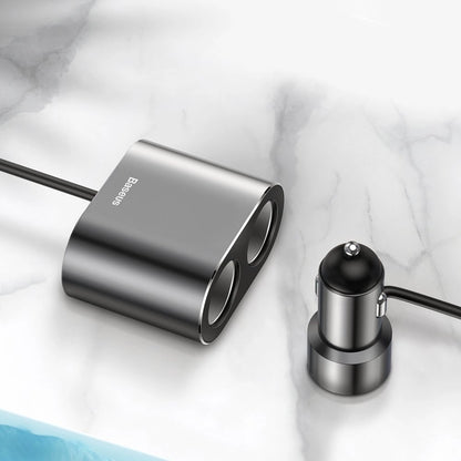 Baseus CRDYQ-01 splitter 2x cigarette lighter socket 80W 2x USB-A 3.1A - black_16