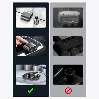 Baseus CRDYQ-01 splitter 2x cigarette lighter socket 80W 2x USB-A 3.1A - black_18