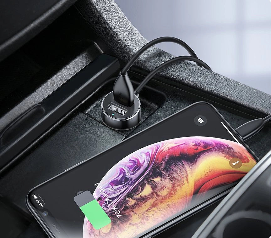 Baseus CRDYQ-01 splitter 2x cigarette lighter socket 80W 2x USB-A 3.1A - black_19