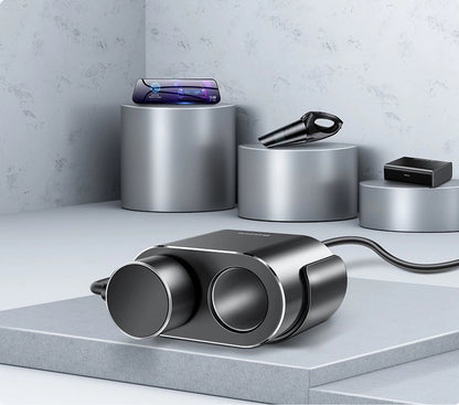 Baseus CRDYQ-01 splitter 2x cigarette lighter socket 80W 2x USB-A 3.1A - black_20