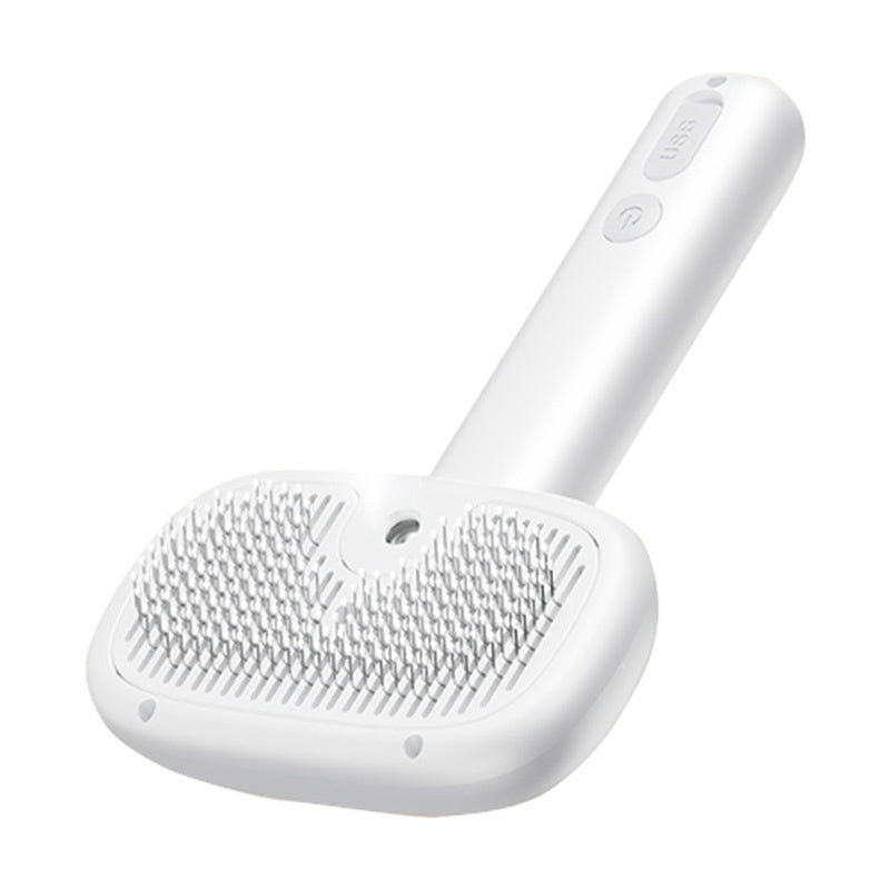 Rojeco hair grooming brush with steam function (white)_0