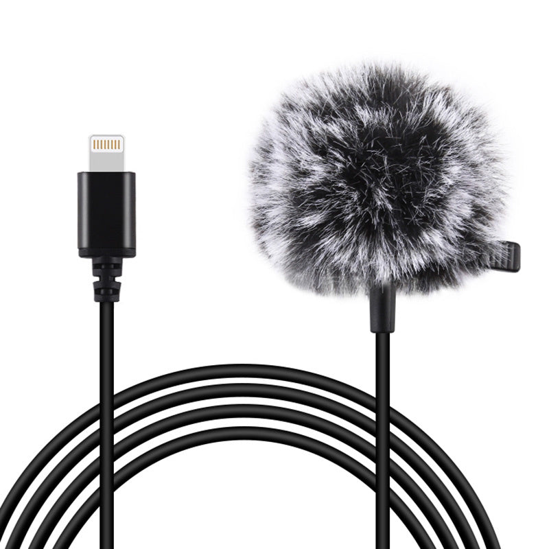 Jack Puluz tie microphone with clip PU426 1.5m 3.5mm Lightning_0