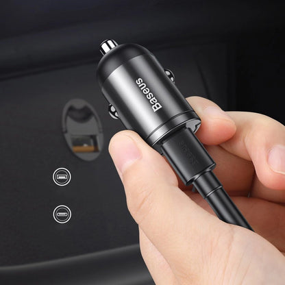Baseus Tiny Star Mini Quick Charge Car Charger USB Port 30W Grey_16