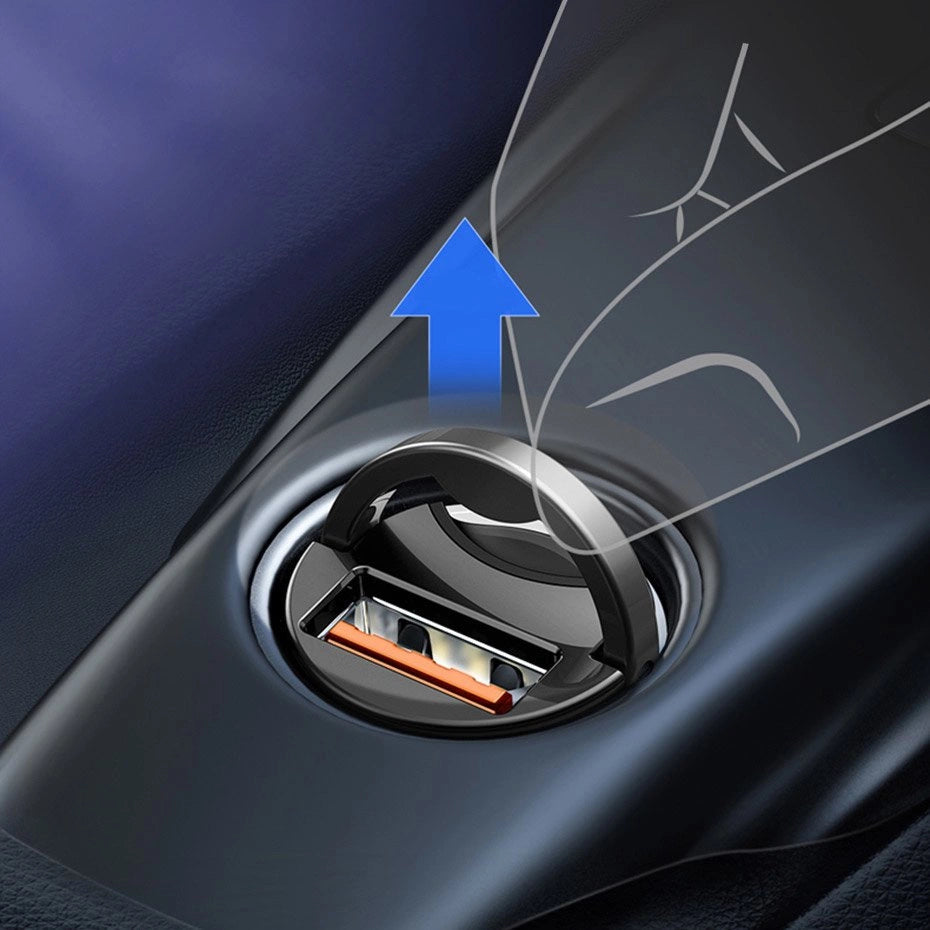 Baseus Tiny Star Mini Quick Charge Car Charger USB Port 30W Grey_20
