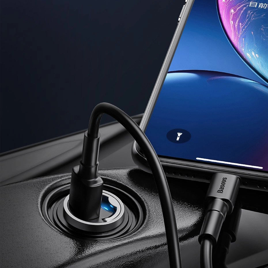 Baseus Tiny Star Mini Quick Charge Car Charger USB Port 30W Grey_22