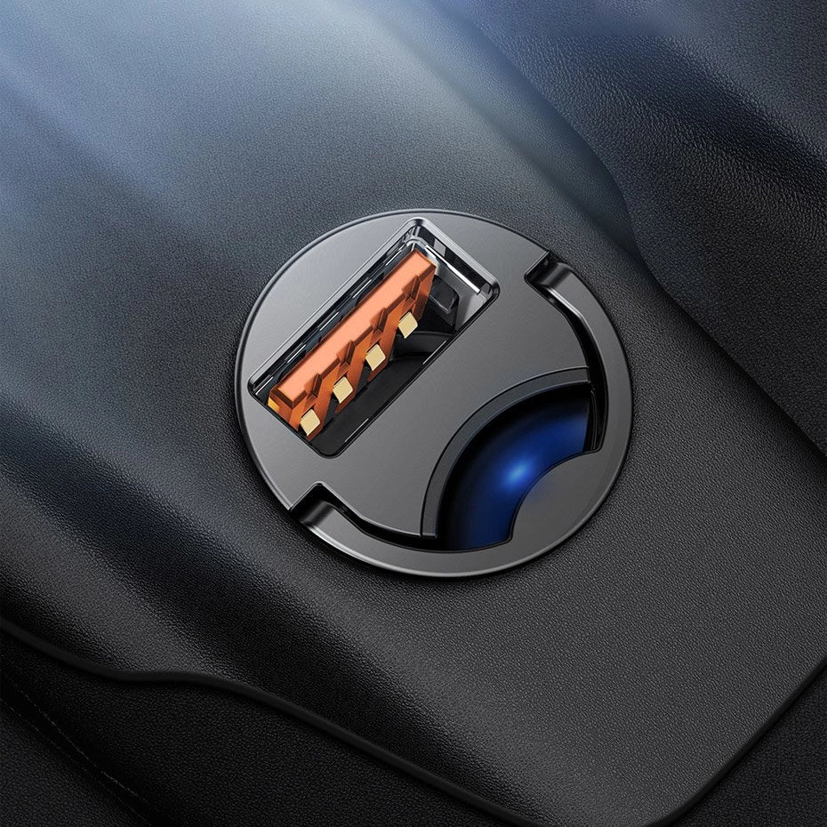 Baseus Tiny Star Mini Quick Charge Car Charger USB Port 30W Grey_24