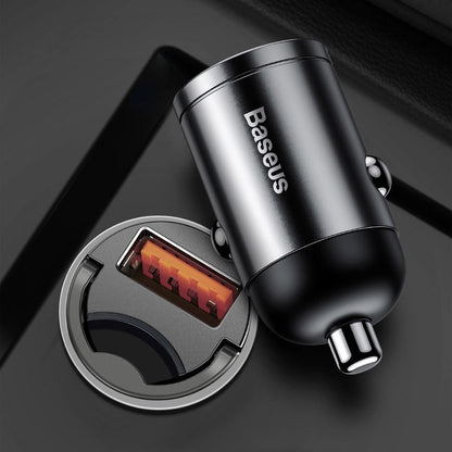 Baseus Tiny Star Mini Quick Charge Car Charger USB Port 30W Grey_25
