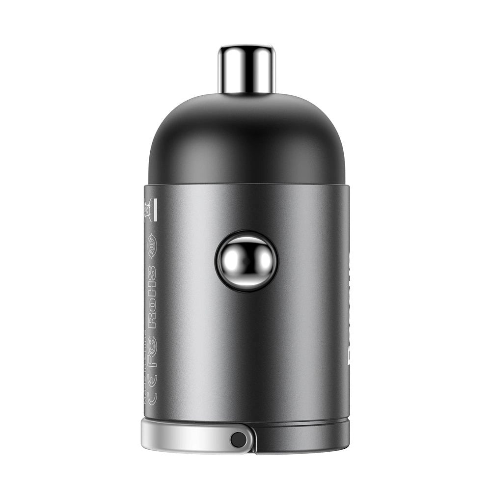 Baseus Tiny Star Mini Quick Charge Car Charger USB Port 30W Grey_4