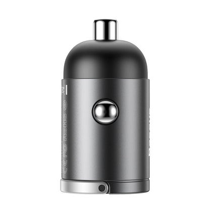 Baseus Tiny Star Mini Quick Charge Car Charger USB Port 30W Grey_4