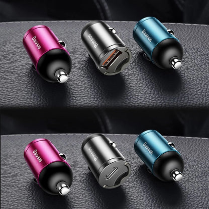 Baseus Tiny Star Mini Quick Charge Car Charger USB Port 30W Grey_29