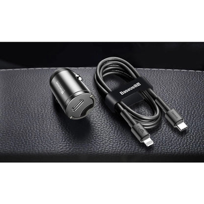 Baseus Tiny Star Mini Quick Charge Car Charger USB Port 30W Grey_30