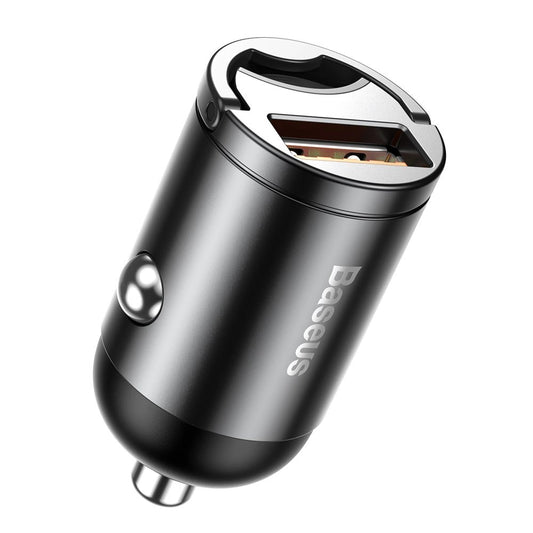 Baseus Tiny Star Mini Quick Charge Car Charger USB Port 30W Grey_0