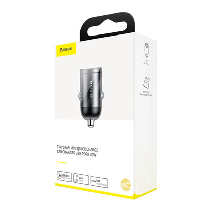 Baseus Tiny Star Mini Quick Charge Car Charger USB Port 30W Grey_31