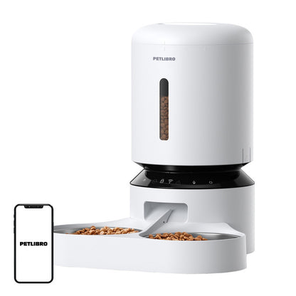 Petlibro Granary food dispenser with double bowl, Wifi, 5L(white)_0