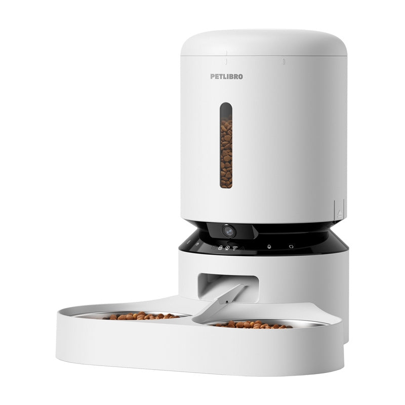 Petlibro Granary camera feed dispenser with double bowl, 5L (white)_2