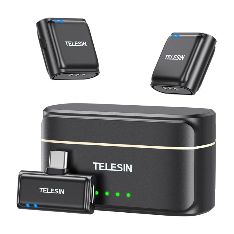 TELESIN wireless tie microphone + powerbank for phones (USB-C)_0