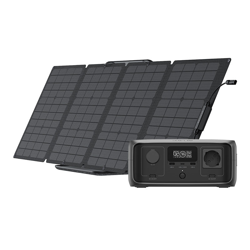 Set: EcoFlow River 3 power station + 110W photovoltaic panel._0
