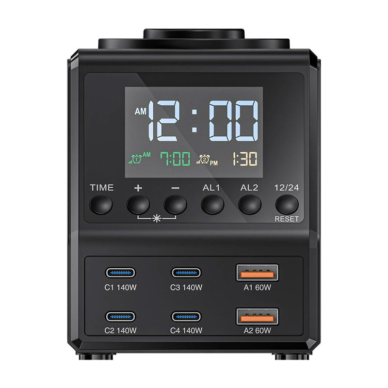 Blitzwolf BW-FW10 alarm clock with charger 2xUSB-A, 4xUSB-C, 240W_3