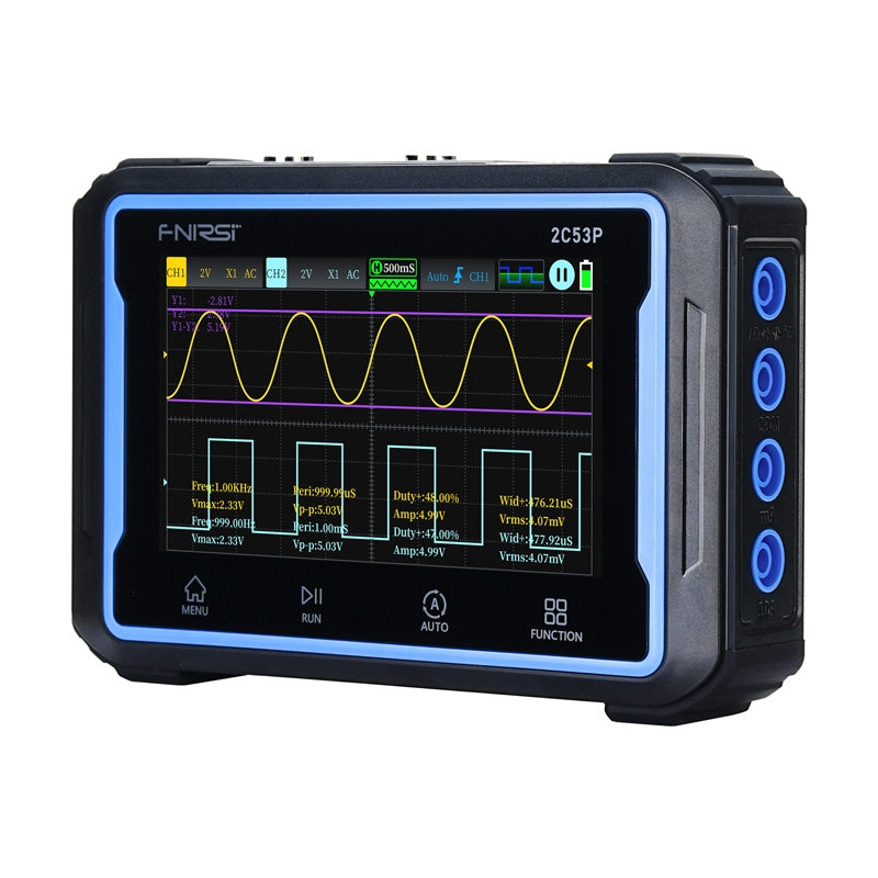 Portable 3-in-1 FNIRSI 2C53P 4.3" touchscreen oscilloscope_1