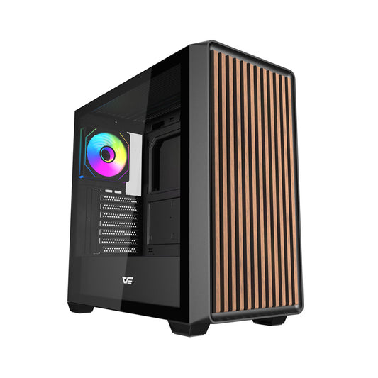 Darkflash DS900WD ATX computer case (black) + 4 fans_0
