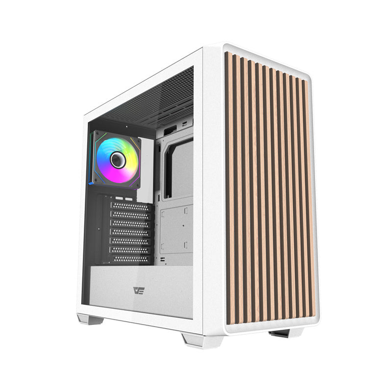 Darkflash DS900WD ATX computer case (White) + 4 fans_0