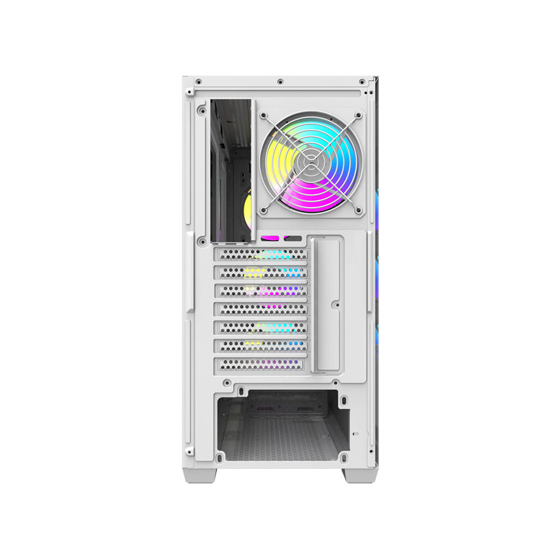 Darkflash DS900WD ATX computer case (White) + 4 fans_4